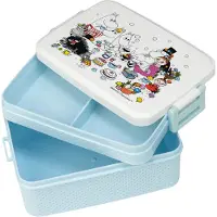 Muumi Mumin Picknick lunchtrommel 8x18,5 cm Wit-blauw