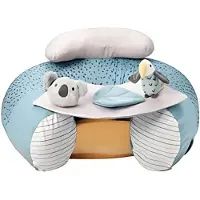 Nuby - Animal Adventures Sit-Me-Up baby stoel - Zit- en speelstoel voor op de vloer - Afneembaar blad - Machinewasbaar - 6+ maanden