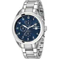 Maserati R8853112505 Traguardo Heren Chronograaf Horloge met Blauwe Wijzerplaat