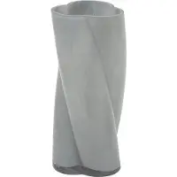 Atmosphera Grijze Glazen Vaas 25,5 cm Hoog, Diameter 10,5 cm