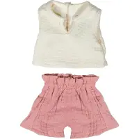Miniland poppenkleding T-shirt en short 38cm - poppenaccessoire katoen.