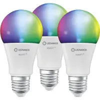 Ledvance SMART+ WiFi E27 14W Classic RGBW set van 3 LED, dimbaar, Kunststof