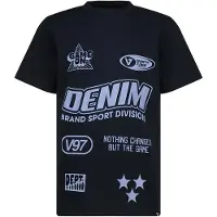 Vingino T-shirt donkerblauw Jongens Katoen Ronde hals Printopdruk - maat 164