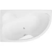Badland MEGA hoekbad 160 x 105 cm links wit met styropor ombouw