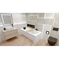 Besco BONA ligbad 180 x 80 cm wit met hoofdsteun