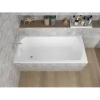 Badland CLASSIC ligbad 180 x 80 cm wit met styropor ombouw