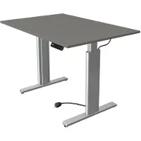 Kerkmann Büromöbelfabrik Move 3 Tube Zit-sta-bureau Rechthoekig Grafiet T-Voet 1.200 (B) x 800 (D) x 1.200 (H) mm