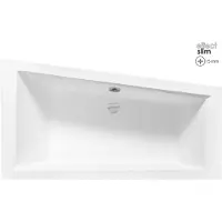 Badland INTIMA SLIM hoekbad 160 x 90 cm rechts wit met styropor ombouw