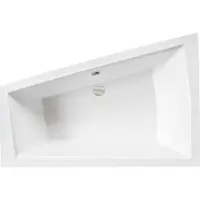 Besco INTIMA hoekbad 160 x 90 cm links wit met hoofdsteun