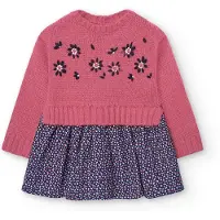 Boboli Knitwear Combined Lang Mouw Jurk