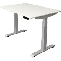 Kerkmann Move4 Elektrisch hoogteverstelbaar Zit-sta-bureau Wit T-voet 1200 (B) x 800 (D) x 1290 (H) mm Hout, Metaal