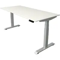 Kerkmann Move4 Elektrisch hoogteverstelbaar Zit-sta-bureau Wit T-voet 1800 (B) x 800 (D) x 1290 (H) mm Hout, Metaal