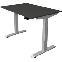 Kerkmann Move4 Elektrisch hoogteverstelbaar Zit-sta-bureau Antraciet T-voet 1200 (B) x 800 (D) x 1290 (H) mm Hout, Metaal