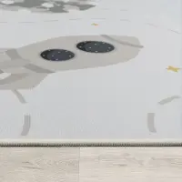 TT Home Kinderkamertapijt tapijt kinderkamertapijt antislip planeten sterren raketten
