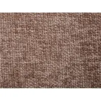 Vente-unique Stoel met armleuningen in getextureerd stof en rubberhout - Taupe - MODINIA