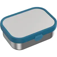 Mepal Campus RVS bento lunchbox met vork - Cool blauw