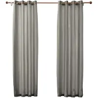 Larson - Velvet Gordijnen - 1.4m x 2.5m - Ringen - Lichtgrijs