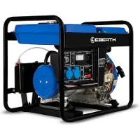 Eberth 3000 Watt dieselnoodstroomaggregaat, stroomgenerator met 5,7 PS dieselmotor, 4-takt, elektrische starter, 2x 230 V, 1x 12 V, automatische spanningsregelaar (AVR), olietekortbeveiliging