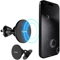 Carme Telefoonhouders Auto - MagSafe Autohouder - Ventilatie & Dashboard - Magnetisch - GSM Houder Auto - Zwart