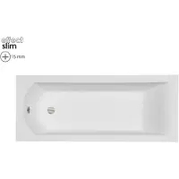 Badland SHEA SLIM ligbad 140 x 70 cm wit met styropor ombouw