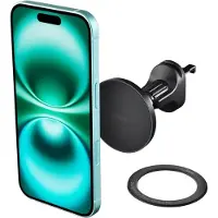 IOttie iTap 3 - Magnetische Telefoonhouder Auto Ventilatierooster - Compatibel met MagSafe / Qi2 - Geleverd met Magnetische Ring Adapter - Zwart