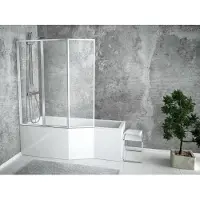 Besco INTEGRA hoekbad 170 x 75 cm links wit met styropor ombouw