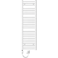 LuxeBath Badkamerradiator Elektrisch met verwarmingselement 1200W 400x1500 mm Wit gebogen met zijaansluiting