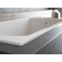 Badland CLASSIC SLIM ligbad 180 x 80 cm wit met styropor ombouw