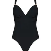 Barts Badpak Women Solid Plunge Shaping One Piece Black-Maat 40
