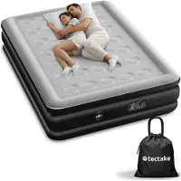 TecTake - Opblaasbaar matras AirDreams met elektrische pomp - Inclusief draagtas met koordsluiting - Waterafstotend - Slaapkamer - Camping - Logeerbed - Afmeting (LxBxH) 200 x 148 x 44 cm