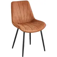 Lizzely Garden & Living Eetkamerstoel cognac microvezel Tessa eetstoel zetel