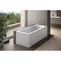 Badland SHEA ligbad 170 x 70 cm wit met baddrager