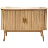CALICOSY Buffet houtdecor 2 schuifdeuren vintage l110cm