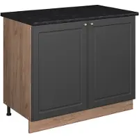 Vicco Wastafelkast Fame-Line, Anthrazit-Gold Landhaus/Goudkleurig Eiken, 100 cm, WB Antraciet