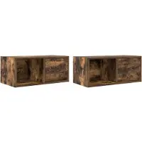vidaXL Tv-meubelen 2 st 60x31x25,5 cm bewerkt hout gerookt eikenkleur