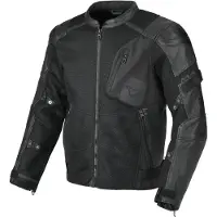 Macna Olsan Solid geperforeerd Motorfiets Leer/Textiel Jas