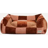 DOGGUO Hondenmand BLOCK-SOFA-BROWN/BEIGE/PEACH-L