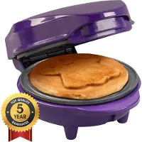 Bestron Wafelijzer - AMW500GH - 550W - Mini wafel - Geest vorm - Paars