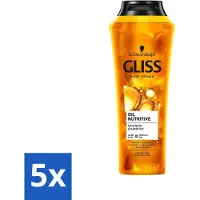 Schwarzkopf - Shampoo - Oil Nutritive - Voor Voedend en Zijdezacht Haar - 250 ml - Bulkverpakking - 5 stuks