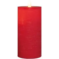 Annas collection Oplaadbare stompkaars 7,5 x 15 cm | Rood | Bewegende vlam