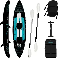Neon Flux 390 – Opblaasbare kajak voor 2 personen, geschikt voor tochten, afmetingen 390x90 cm