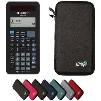 Texas Instruments TI-30X Pro MathPrint incl. WYNGS Beschermhoes Donkergrijs - Wetenschappelijke Rekenmachine - Basis Pakket