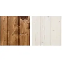 Timbela DKMT02-DARKOAK/WHITE - Houtimpregneringsset voor binnen- en buitendecoratie: 10L wit + 10L donker eiken impregneermiddel + GRATIS borstelset