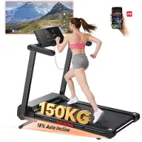 Formill Loopband FT62 - loopmat - 4,0 pk motor loopband met helling 18% - 1-16 km/u - 150KG, LED Scherm voor volwassenen, Opvouwbaar