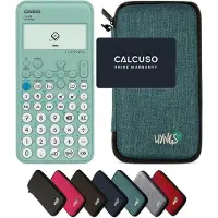 Casio fx-92 Collège incl. WYNGS Beschermhoes Turkoois - Wetenschappelijke Rekenmachine - Basis Pakket (speciaal voor Frankrijk)