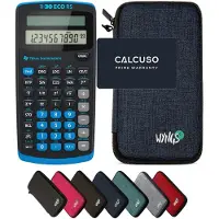 Texas Instruments TI-30 ECO RS incl. WYNGS Beschermhoes Blauw - Wetenschappelijke Rekenmachine - Basis Pakket
