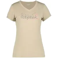 Icepeak Burnham T-shirt Met Korte Mouwen Beige XL Vrouw