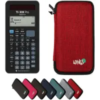 Texas Instruments TI-30X Pro MathPrint incl. WYNGS Beschermhoes Rood - Wetenschappelijke Rekenmachine - Basis Pakket