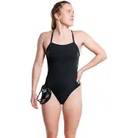 Zone3 Strap Back Swimsuit Zwart 10 Vrouw