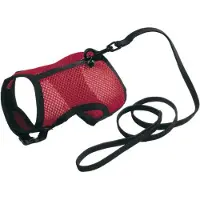 Ferplast Ajustable De Nylon Jogging Harness Rood,Zwart A 10-14 B 13-17 cm